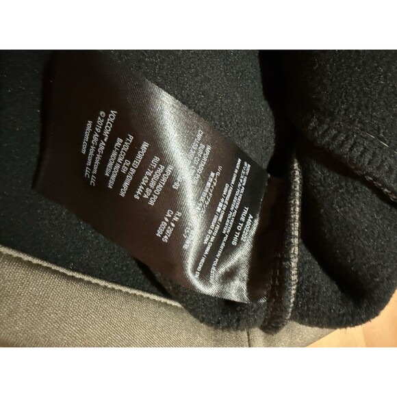 Volcom Workwear Mens Sweater M Medium Gray Pockets Quarter Zip Warm - Picture 7 of 9